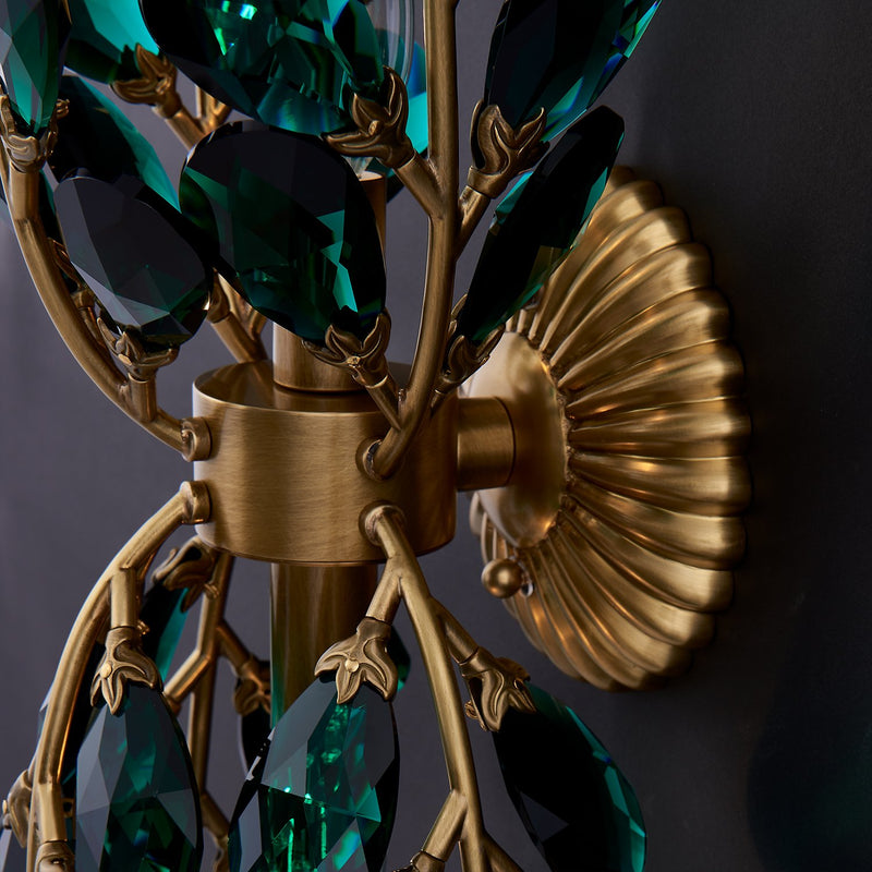 Alloro 2-Light Wall Sconce in True Brass