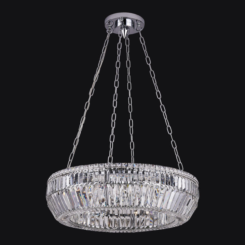 Circolare 8-Light Chandelier in Polished Chrome