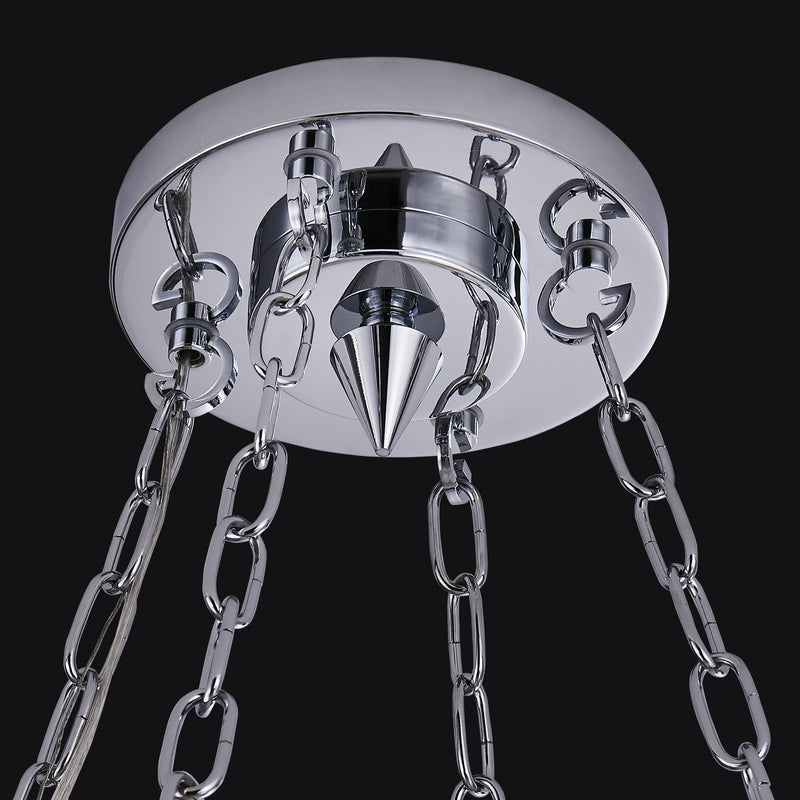 Circolare 8-Light Chandelier in Polished Chrome