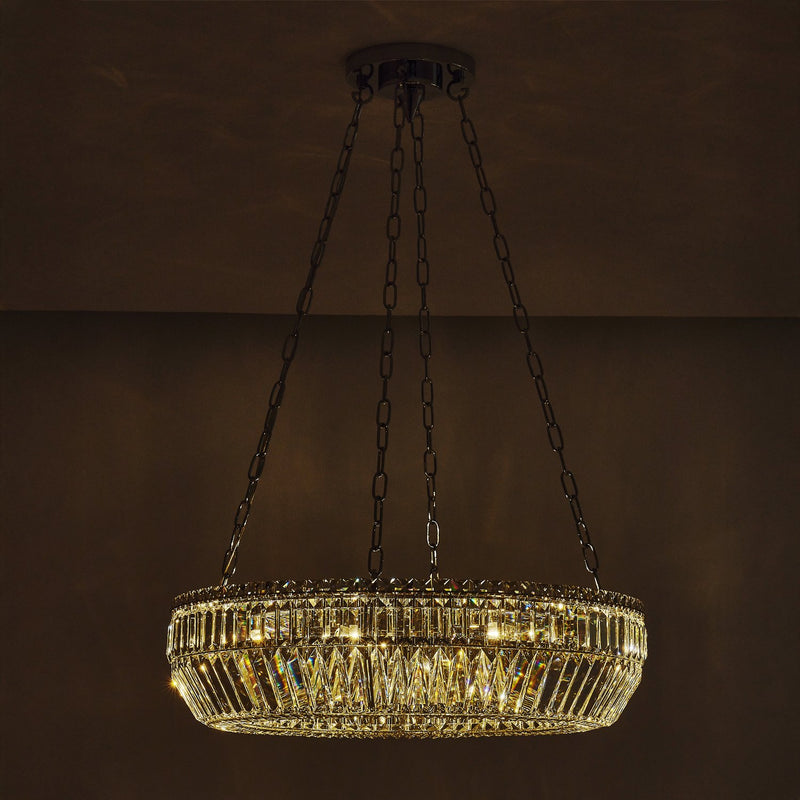 Circolare 8-Light Chandelier in Polished Chrome