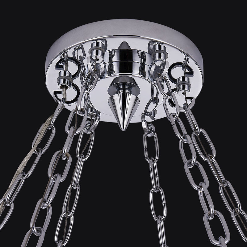 Circolare 12-Light Chandelier in Polished Chrome