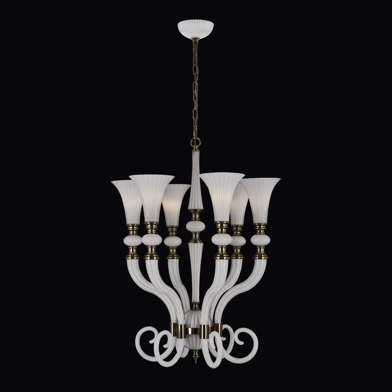 Bianca 6-Light Chandelier in Winter Brass