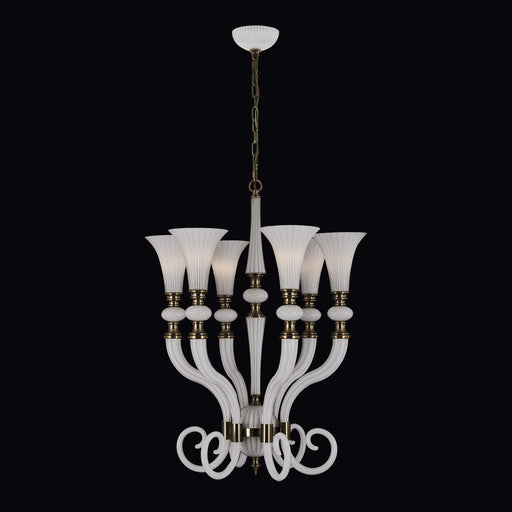 Bianca 6-Light Chandelier in Winter Brass