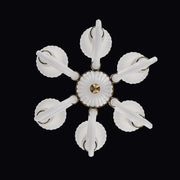 Bianca 6-Light Chandelier in Winter Brass
