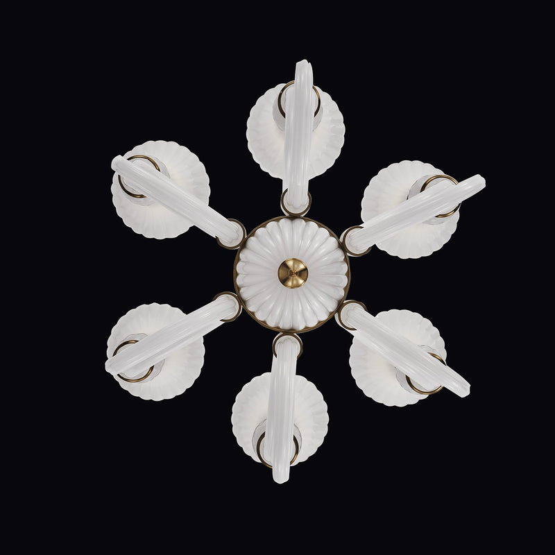 Bianca 6-Light Chandelier in Winter Brass