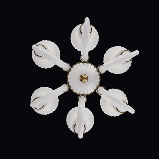 Bianca 6-Light Chandelier in Winter Brass