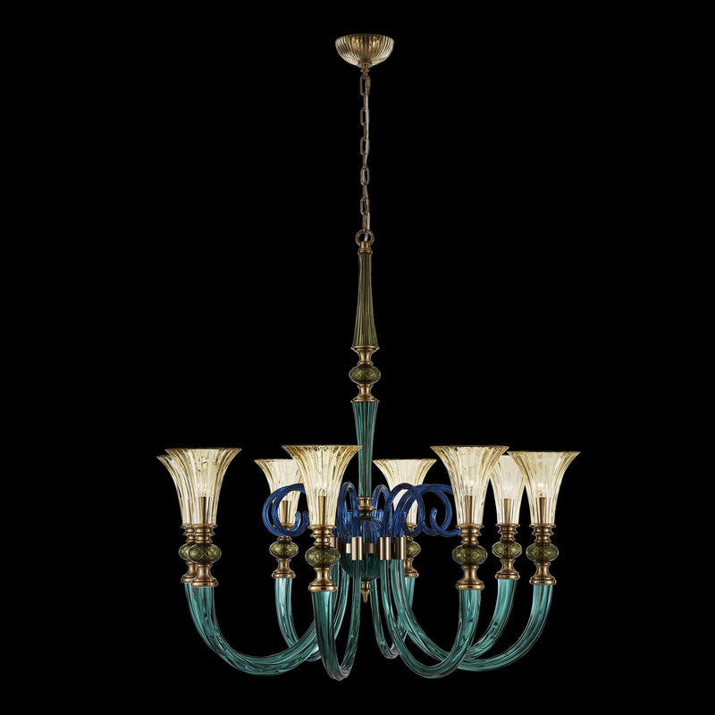 Tinta 8-Light Chandelier in Winter Brass