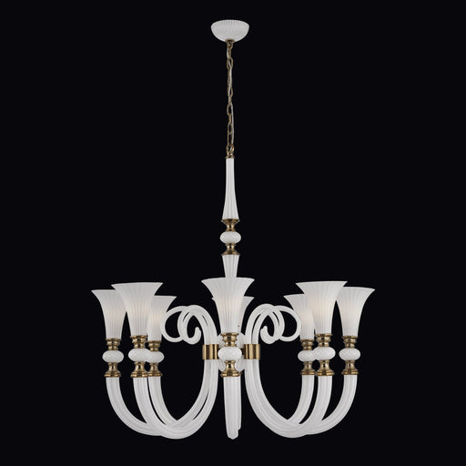 Bianca 8-Light Chandelier in Winter Brass