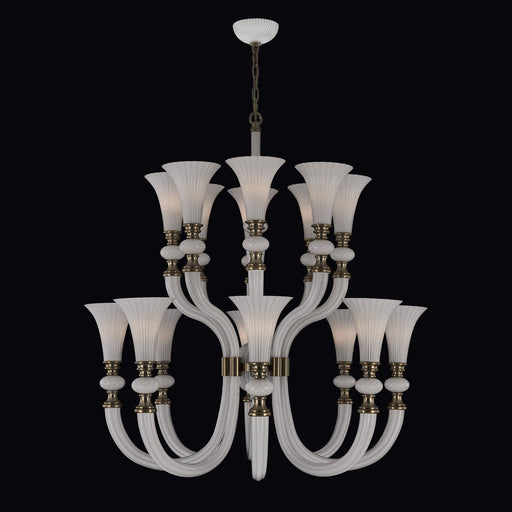 Bianca 16-Light Chandelier in Winter Brass