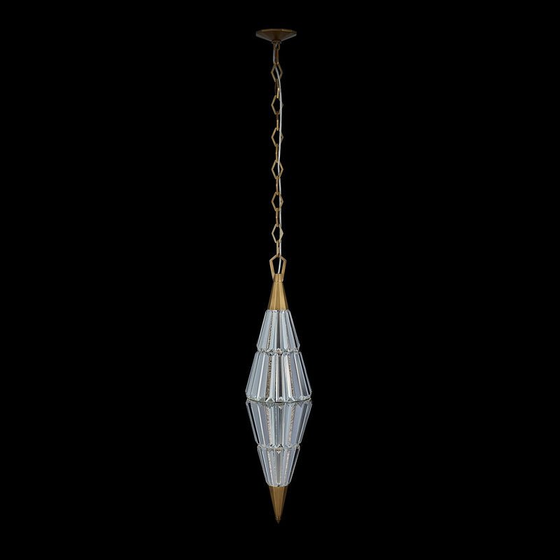 Allungato LED Mini Pendant in True Brass