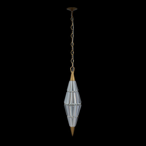 Allungato LED Mini Pendant in True Brass