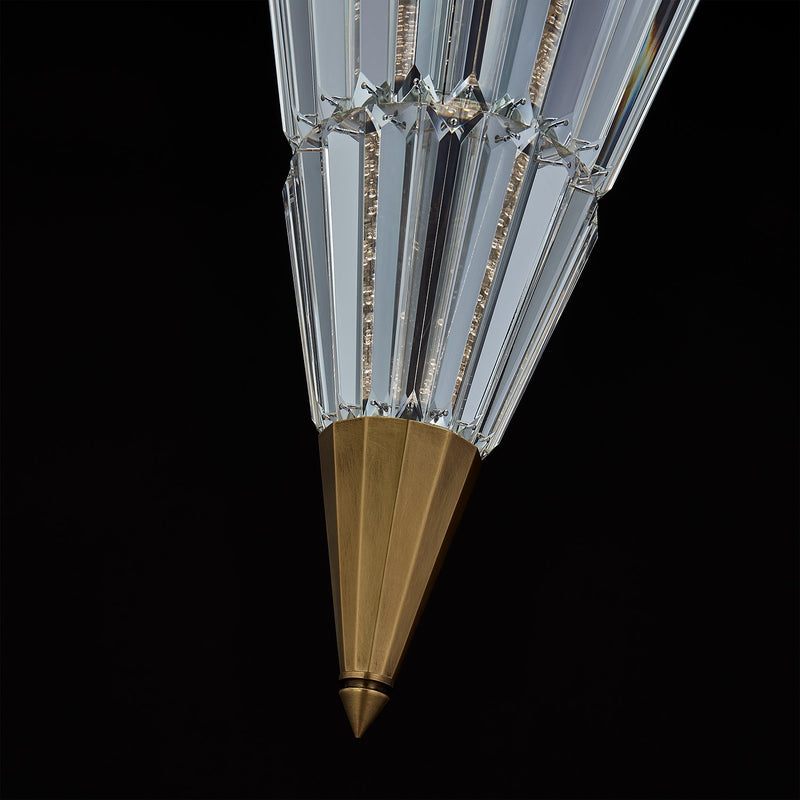 Allungato LED Mini Pendant in True Brass