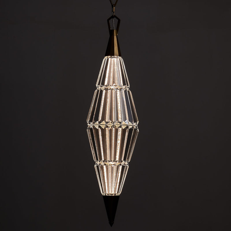 Allungato LED Mini Pendant in True Brass