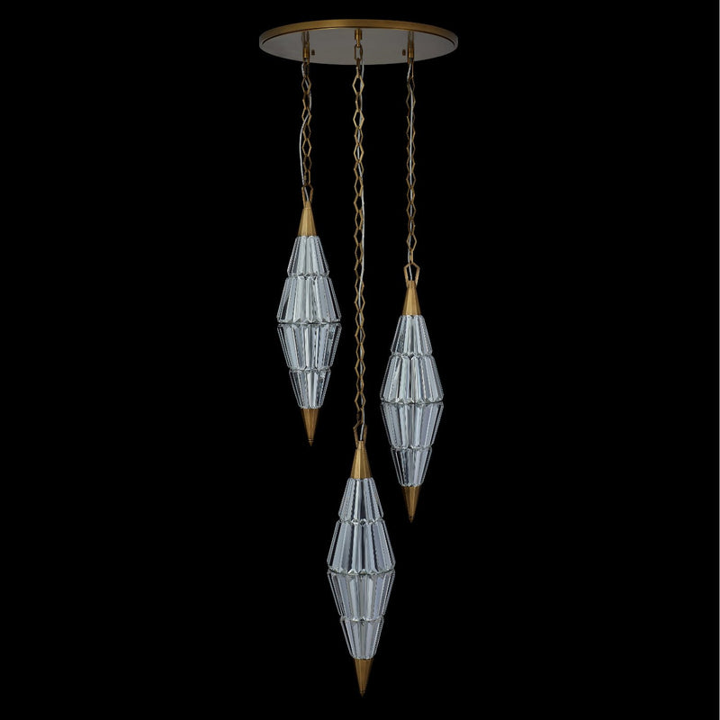 Allungato 24" LED Pendant in True Brass
