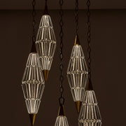 Allungato 30" LED Pendant in True Brass