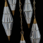 Allungato 30" LED Pendant in True Brass