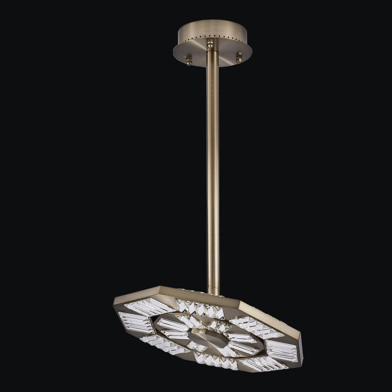 Tempo 20" LED Pendant in Winter Brass