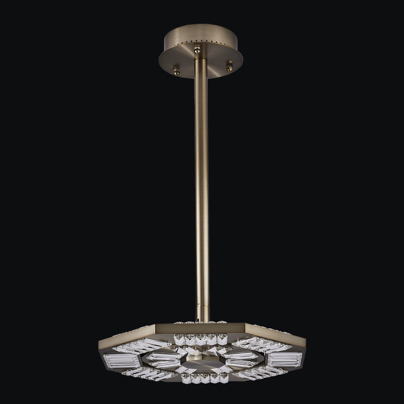 Tempo 20" LED Pendant in Winter Brass