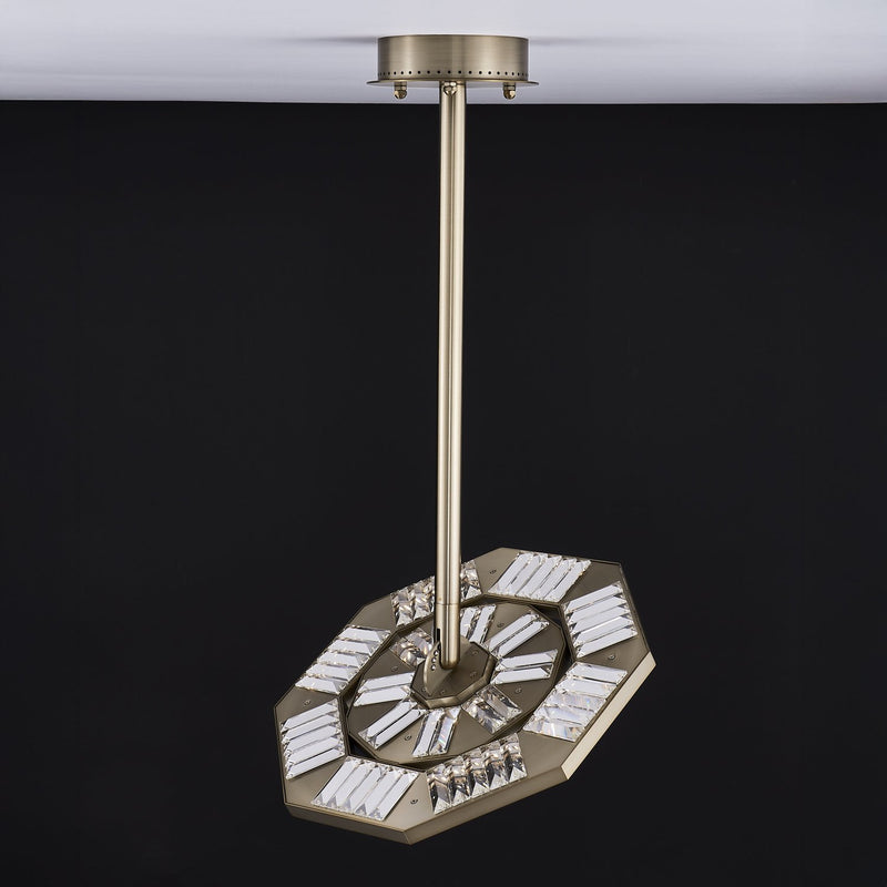 Tempo 20" LED Pendant in Winter Brass