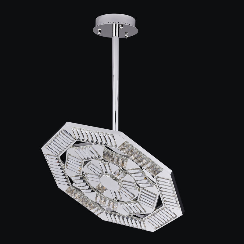 Tempo 28" LED Pendant in Polished Silver