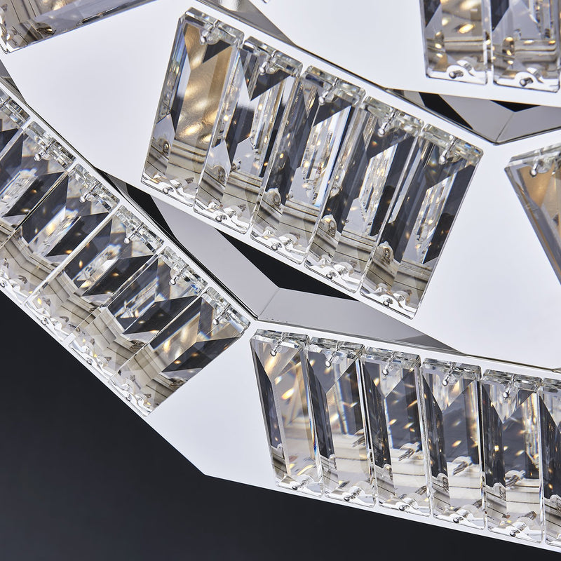 Tempo 28" LED Pendant in Polished Silver