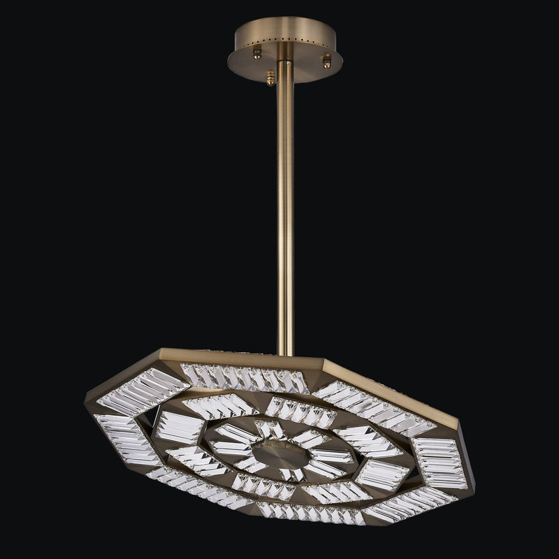 Tempo 28" LED Pendant in Winter Brass