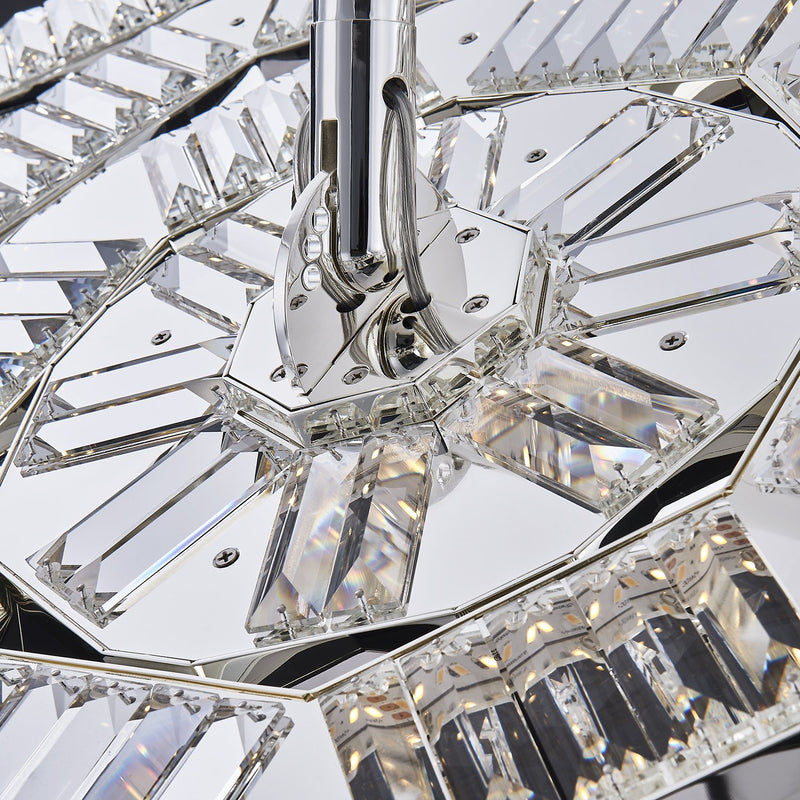 Tempo 38" LED Pendant in Polished Silver