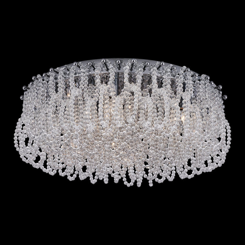 Loop 9-Light Flush Mount in Polished Chrome