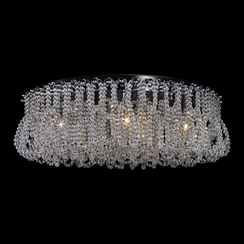 Loop 9-Light Flush Mount in Polished Chrome