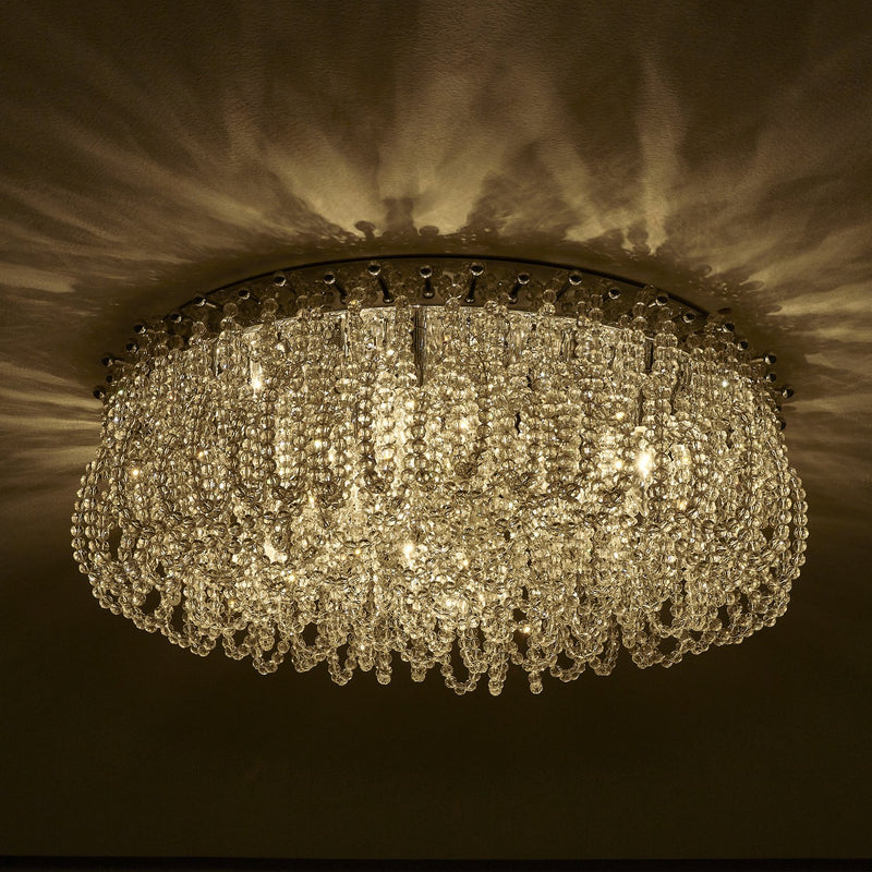 Loop 9-Light Flush Mount in Polished Chrome