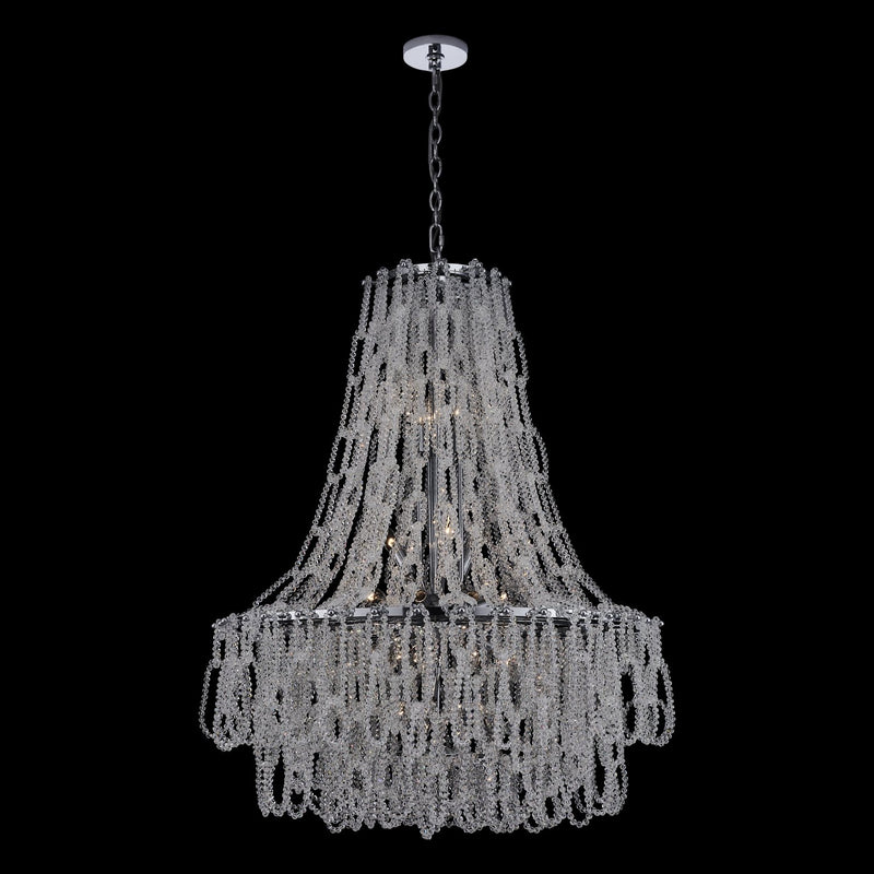 Loop 21-Light Chandelier in Polished Chrome