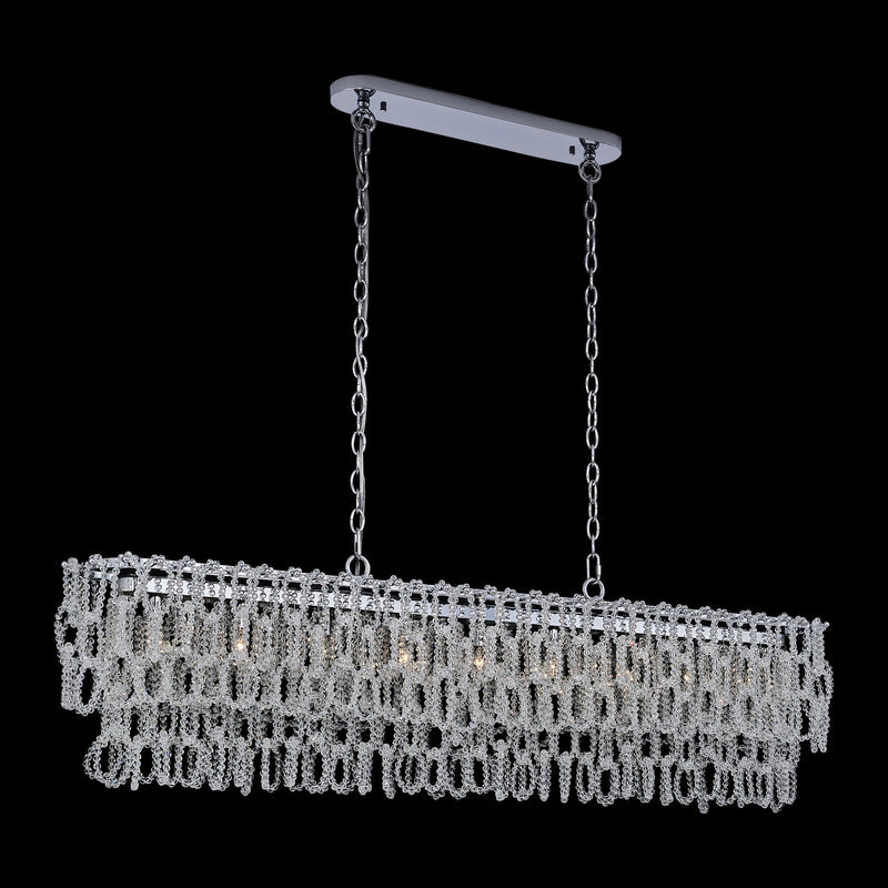 Loop 9-Light Linear Pendant in Polished Chrome