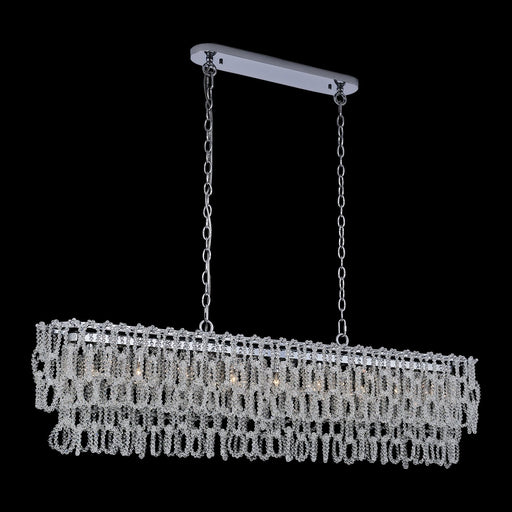 Loop 9-Light Linear Pendant in Polished Chrome