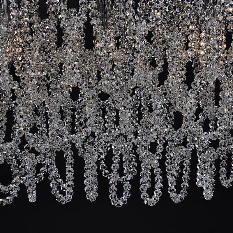 Loop 9-Light Linear Pendant in Polished Chrome