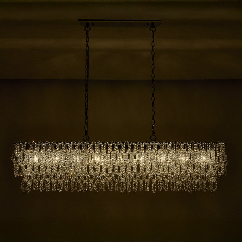 Loop 9-Light Linear Pendant in Polished Chrome