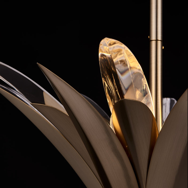Roche 3-Light LED Pendant in Winter Brass