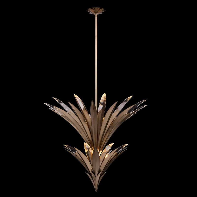 Roche 9-Light LED Chandelier in Winter Brass