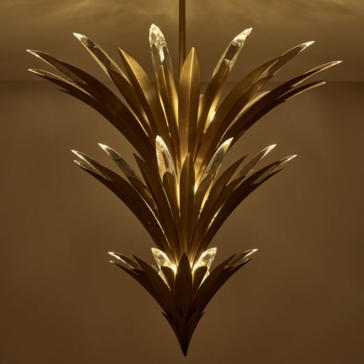 Roche 15-Light LED Chandelier in Winter Brass