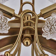 Bella 12-Light Linear Pendant in Antique Brass