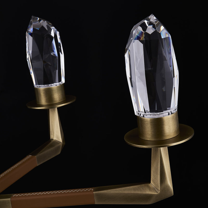 Misto LED Chandelier in Satin Brass