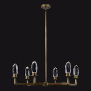 Misto LED Linear Pendant in Satin Brass