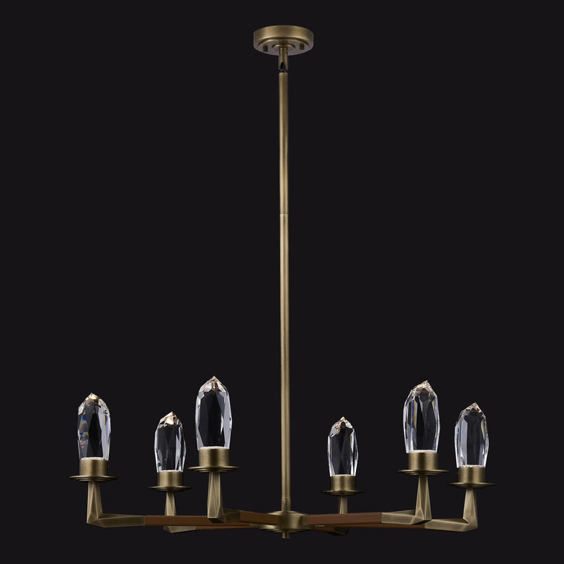 Misto LED Linear Pendant in Satin Brass