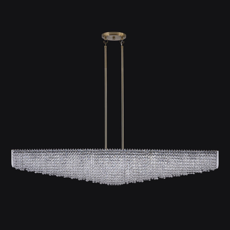 Durant 11-Light Linear Pendant in Winter Brass