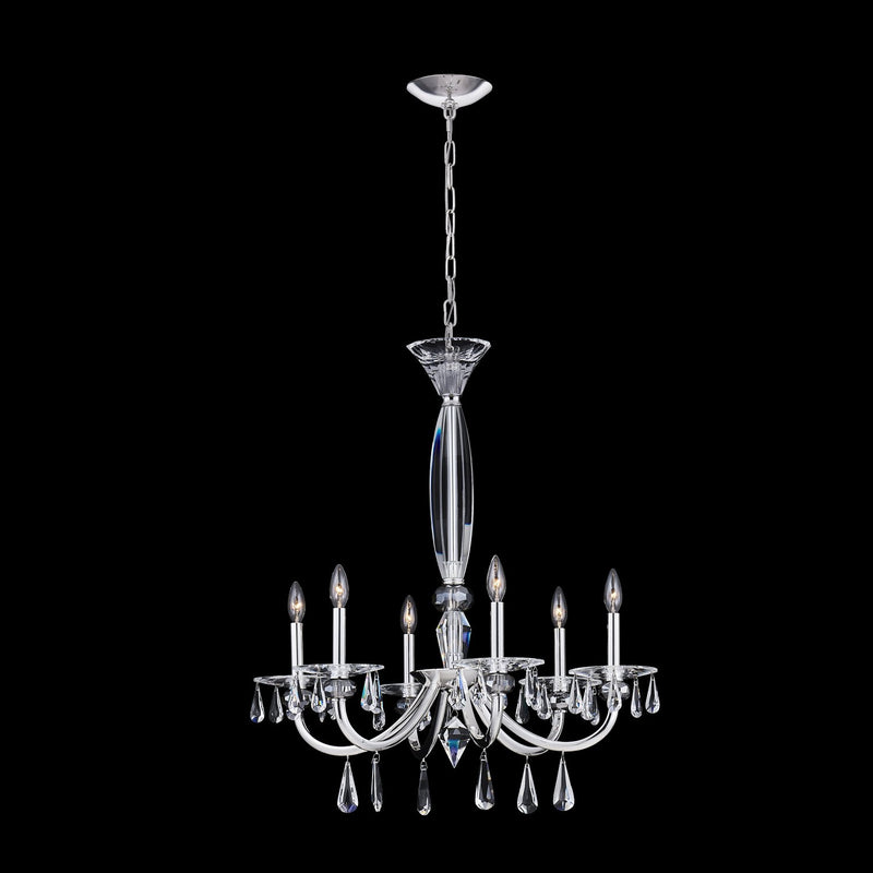Passo 6-Light Chandelier in Polished Silver