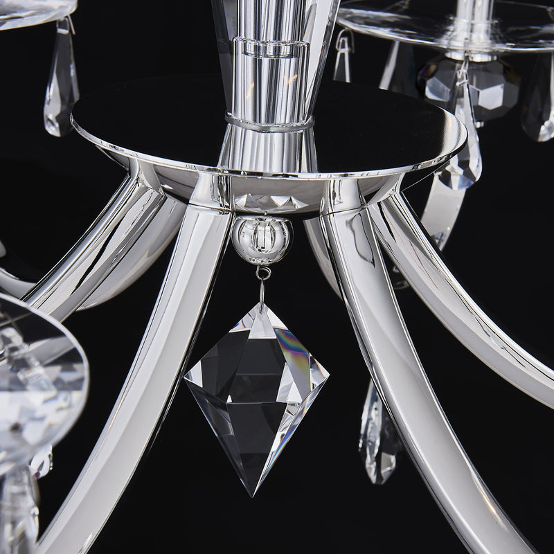 Passo 6-Light Chandelier in Polished Silver