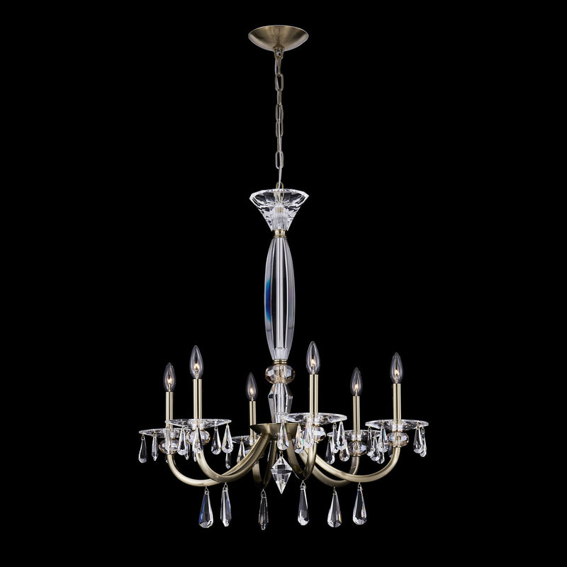 Passo 6-Light Chandelier in Brushed Brass
