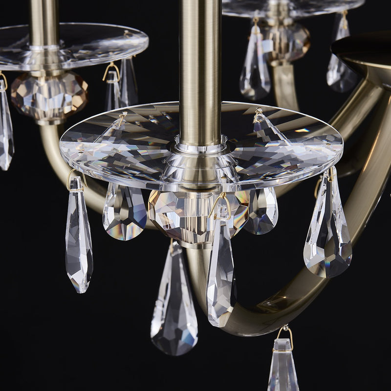 Passo 6-Light Chandelier in Brushed Brass