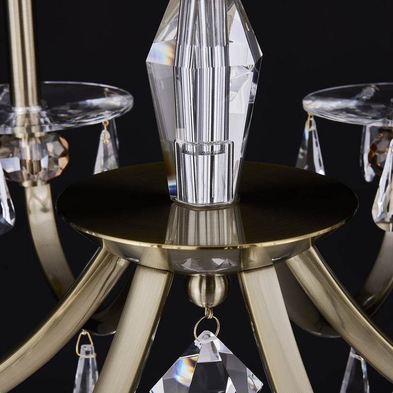Passo 6-Light Chandelier in Brushed Brass