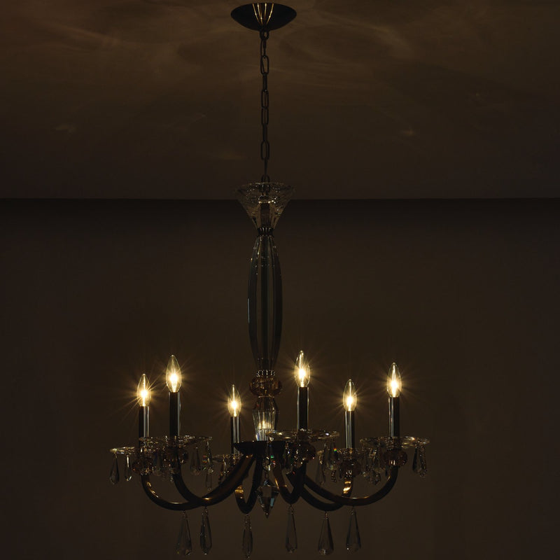Passo 6-Light Chandelier in Brushed Brass