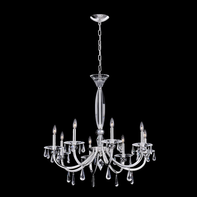 Passo 8-Light Chandelier in Polished Silver